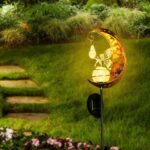 Led Solar Lamp Wrought Iron Hollow Elf